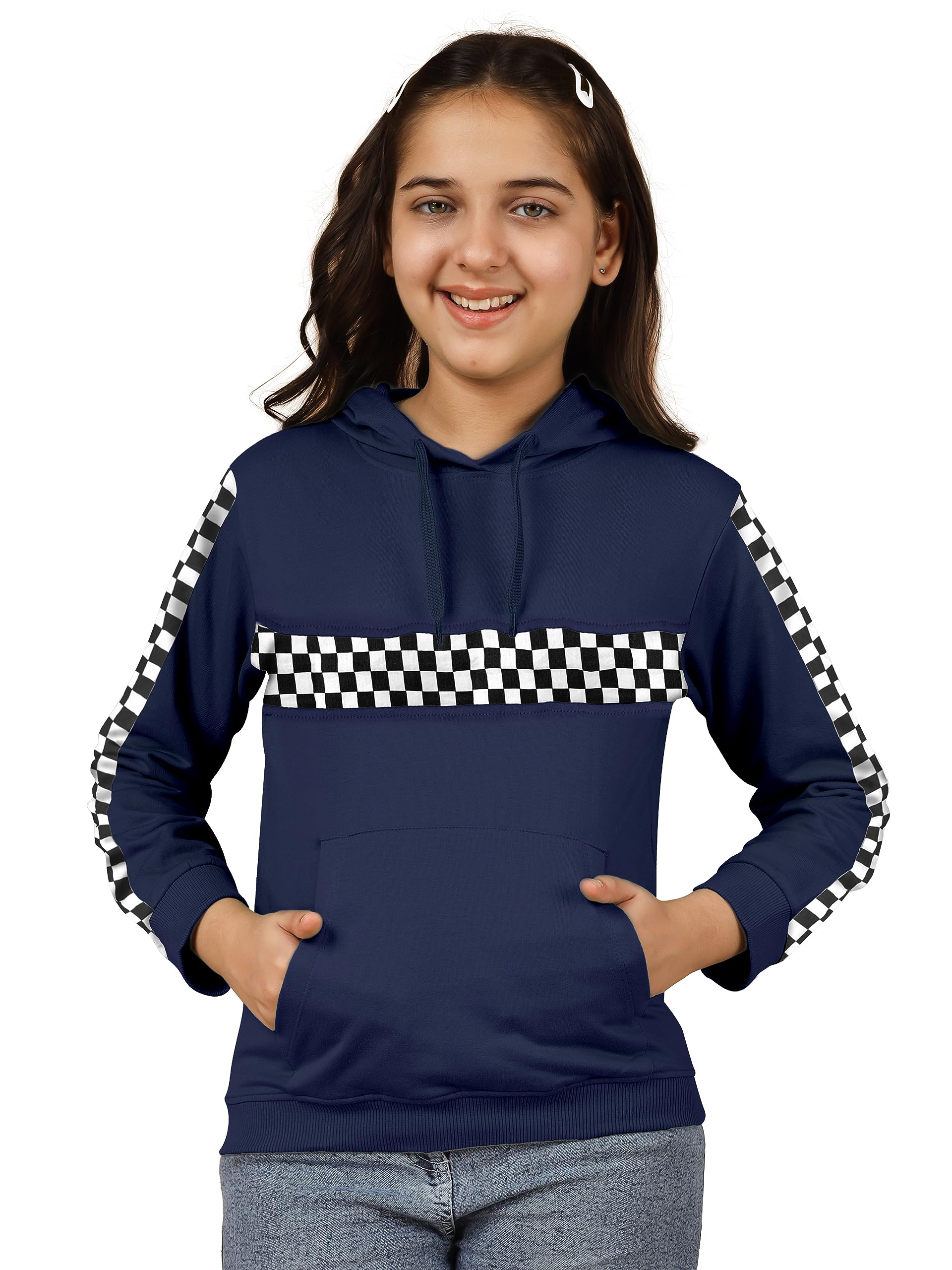Kyda Kids GirlS Cotton Hooded Neck Hoodies - Sweatshirt With Hoodies Full Sleeves Girls Winter Wear, Long Sleeve Sweatshirts Fo