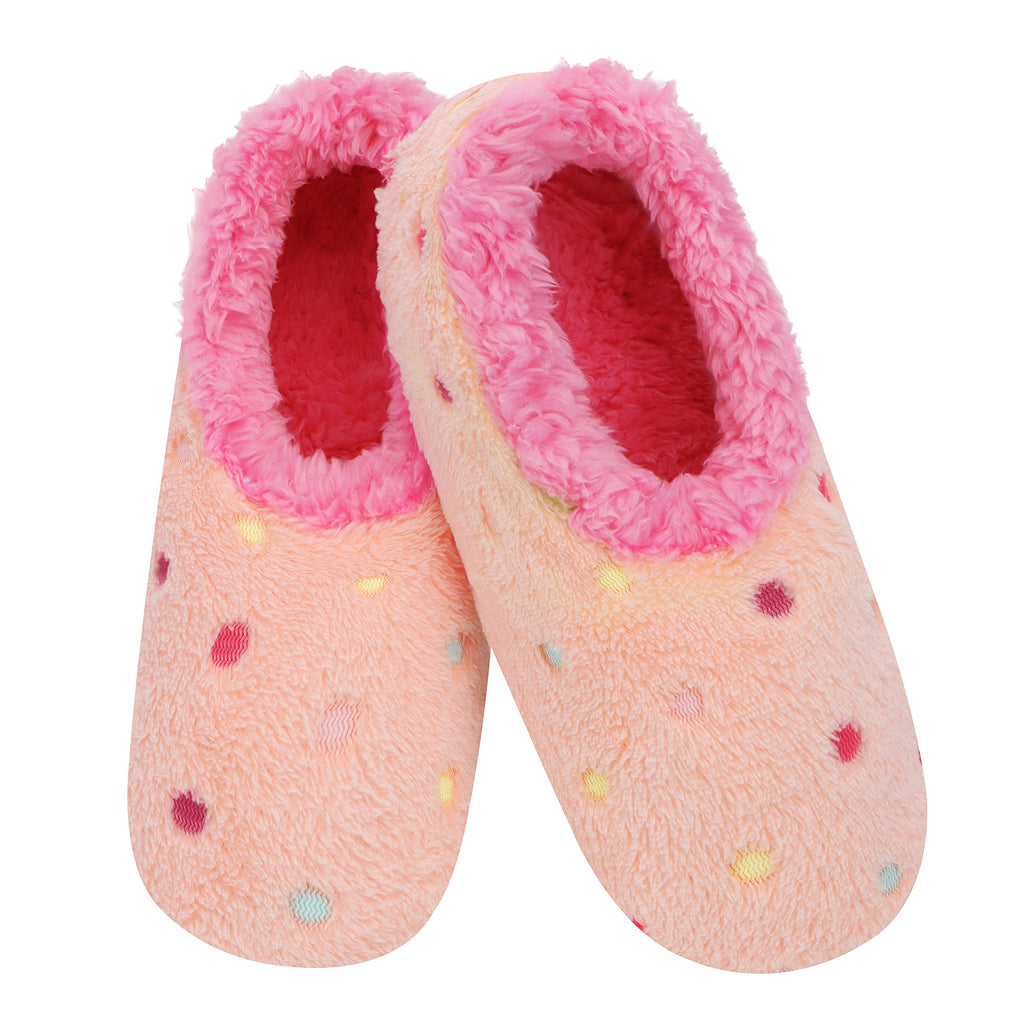 Snoozies Slippers for Women  Lotsa Dots colorful cozy Sherpa Slipper Socks  Womens House Slippers  cozy Slippers for Women  Fuzz