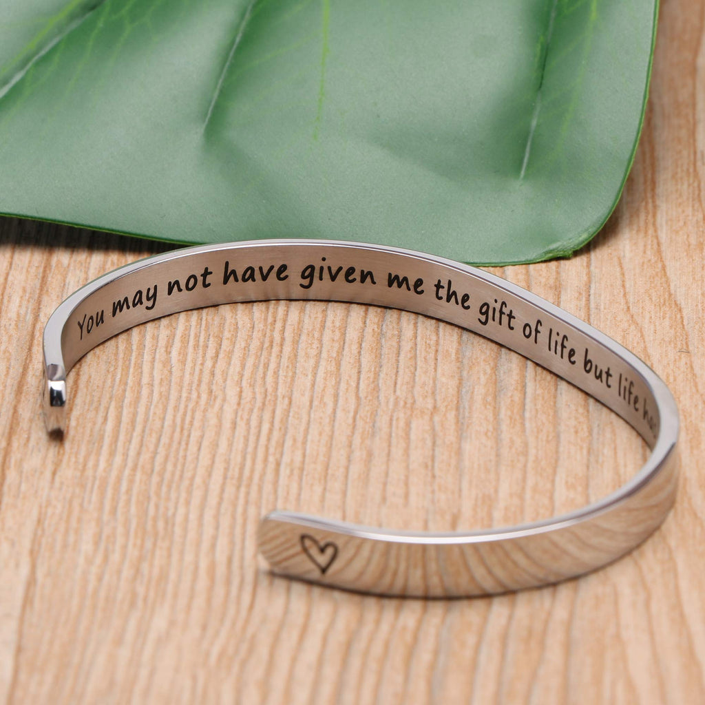 Mothers Day Gifts Inspirational Mothers Day Birthday Christmas Jewelry Gifts Bracelets for Women Engraved You May Not Have Given