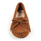 Minnetonka Women's Kilty Suede Softsole Moccasin,Brown,7 M US