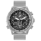 Citizen Eco-Drive Atomic Timekeeping Pilot Watch with Chronograph, Power Reserve, and Luminous Hands/Markers