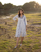 Gosriki Women Cotton Blend Regular Kurta