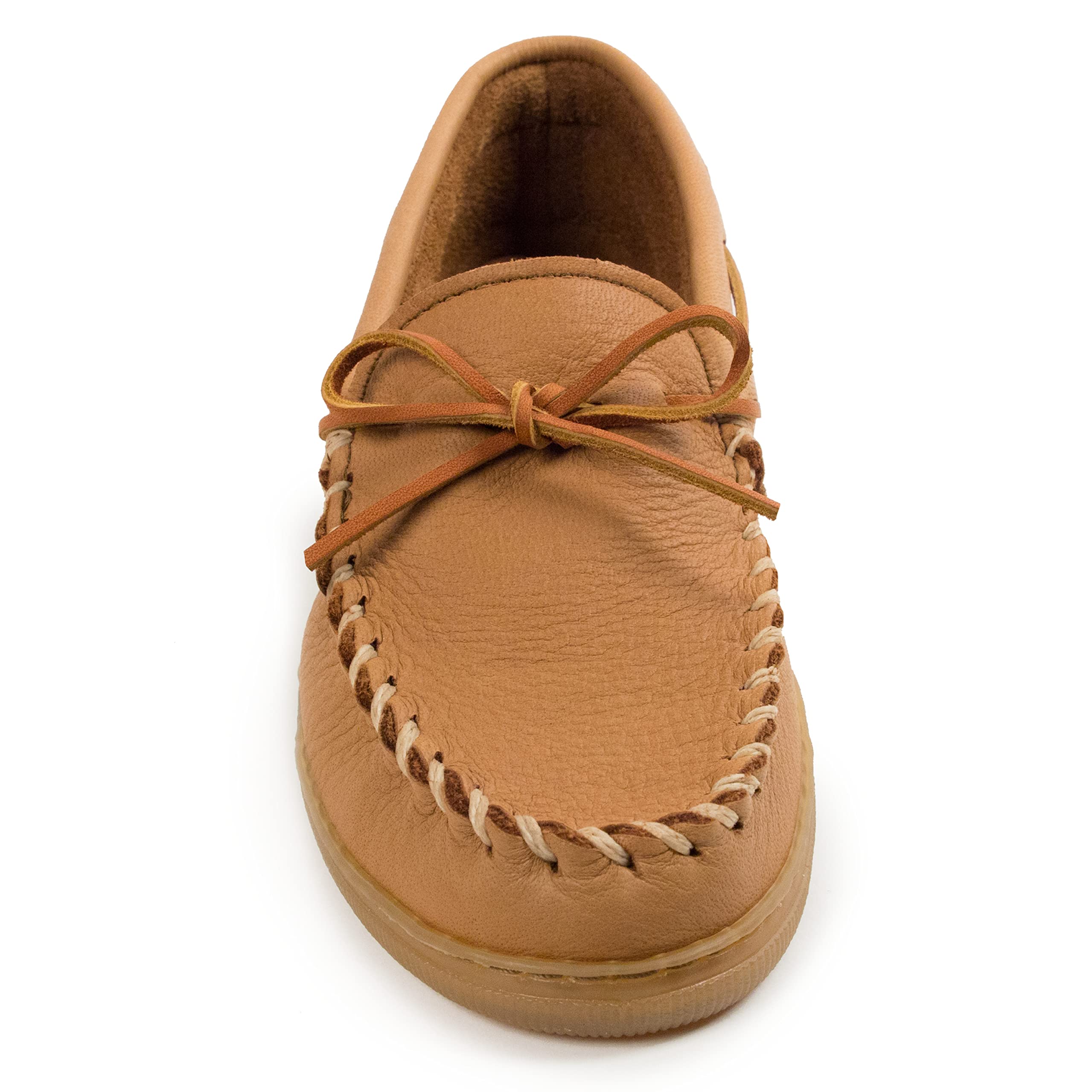 Minnetonka Mens Moosehide Classic Moccasin,Natural Moose,10.5 M US