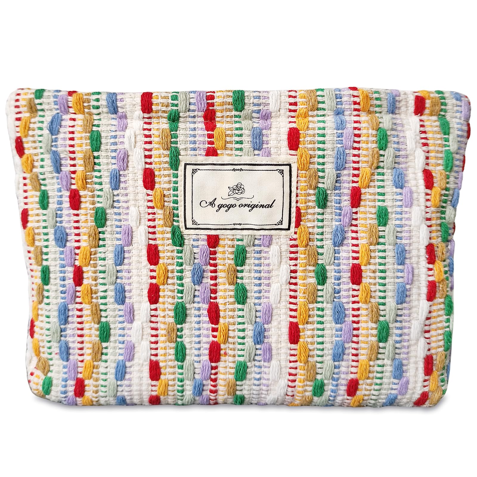 STARDW Cute Makeup Bag Aesthetic Cosmetic Bags for Women Girls, Travel Toiletry Bag Large Capacity Zipper Makeup Pouch, Purse Or