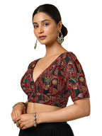 Soch Womens Black Georgette Embroidered Padded Blouse With Sequins