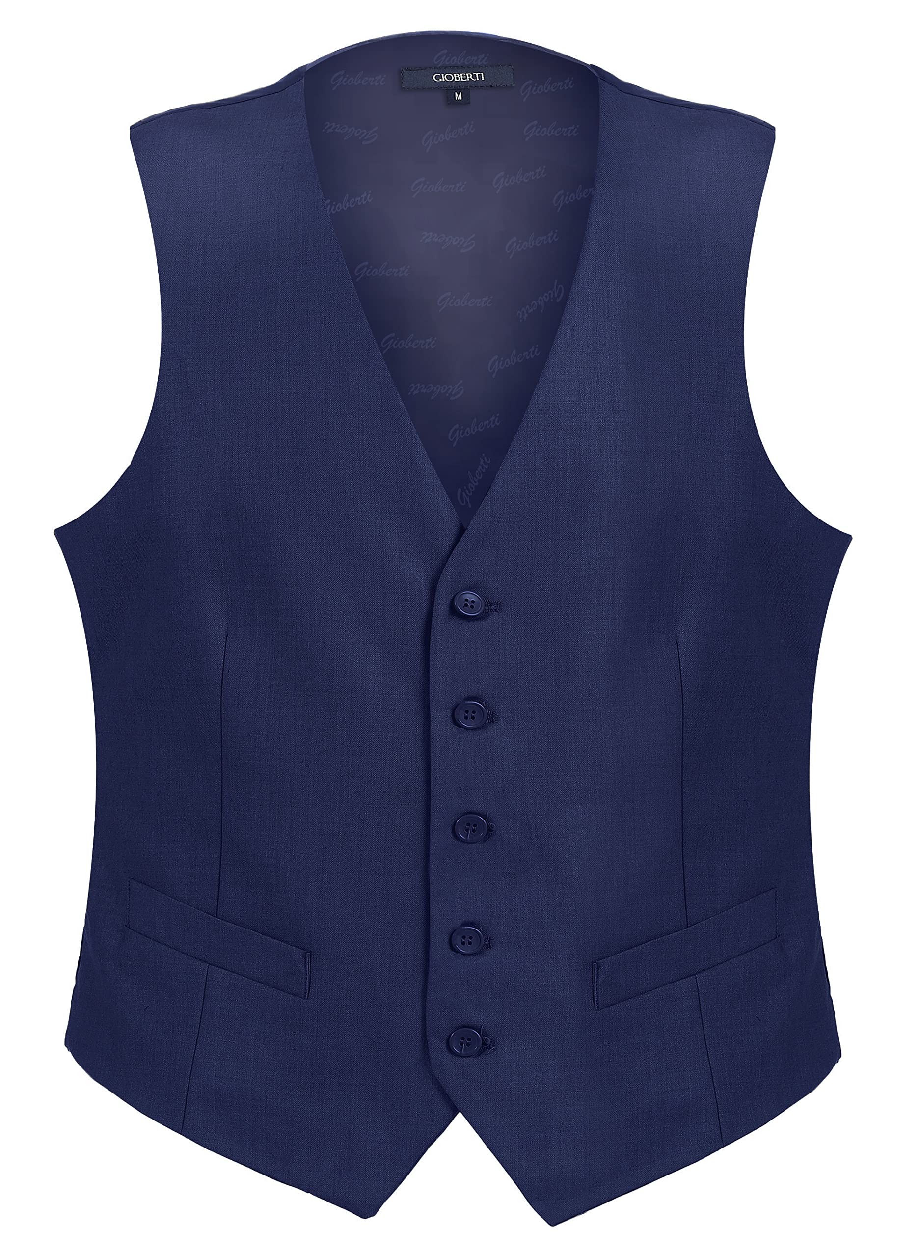 Gioberti Mens Formal Suit Vest, Royal Blue, 6X-Large