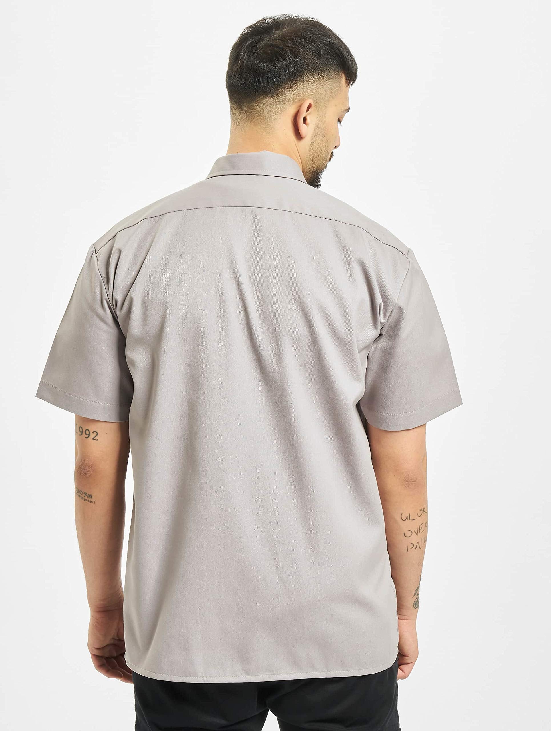 Dickies Mens Big-Tall Short-Sleeve Work Shirt,Silver gray,3X