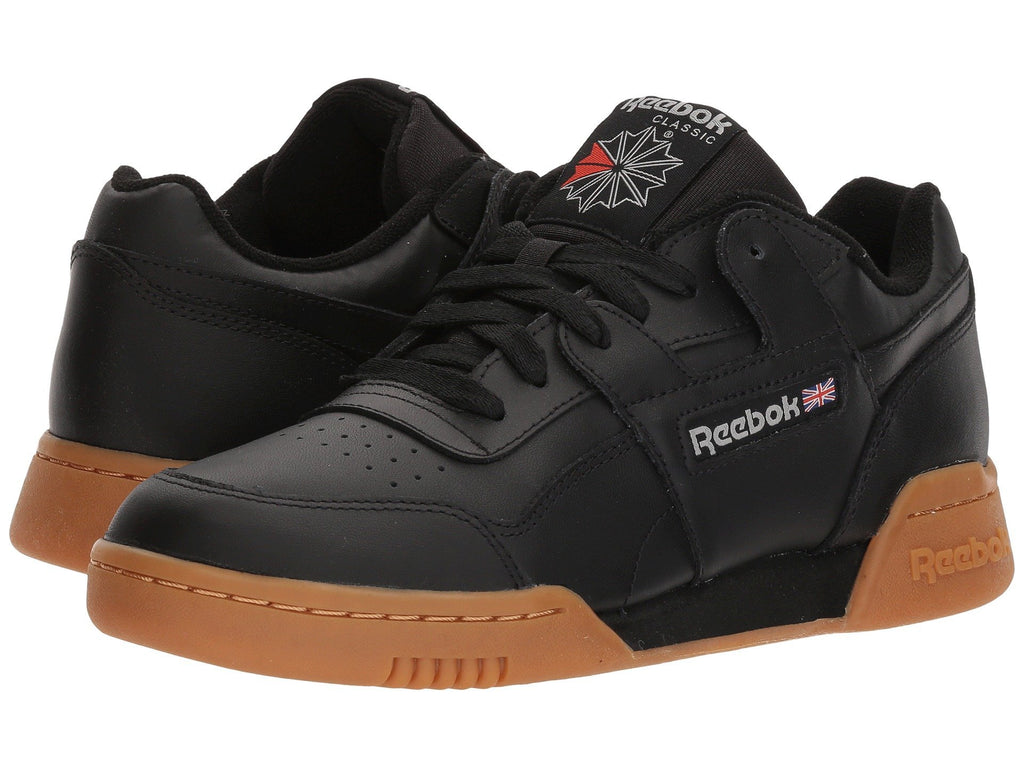 Reebok Men Workout Plus Sneaker, Black/Carbon/Classic red, 11