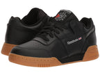 Reebok Men Workout Plus Sneaker, Black/Carbon/Classic red, 11