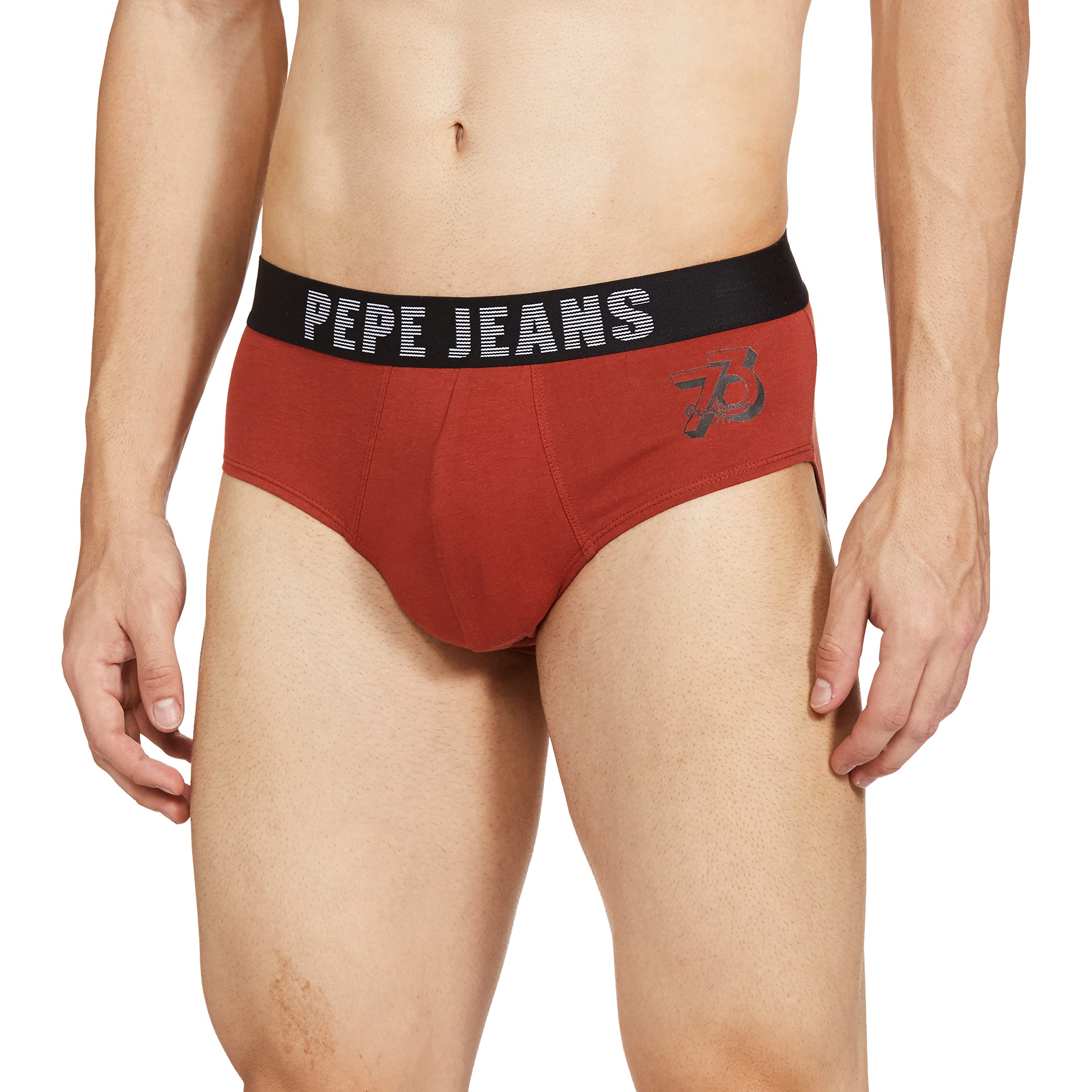 Pepe Jeans MenS Cotton Blend Briefs (Pack Of 1) (Opb07_Maroon-1_Xl)