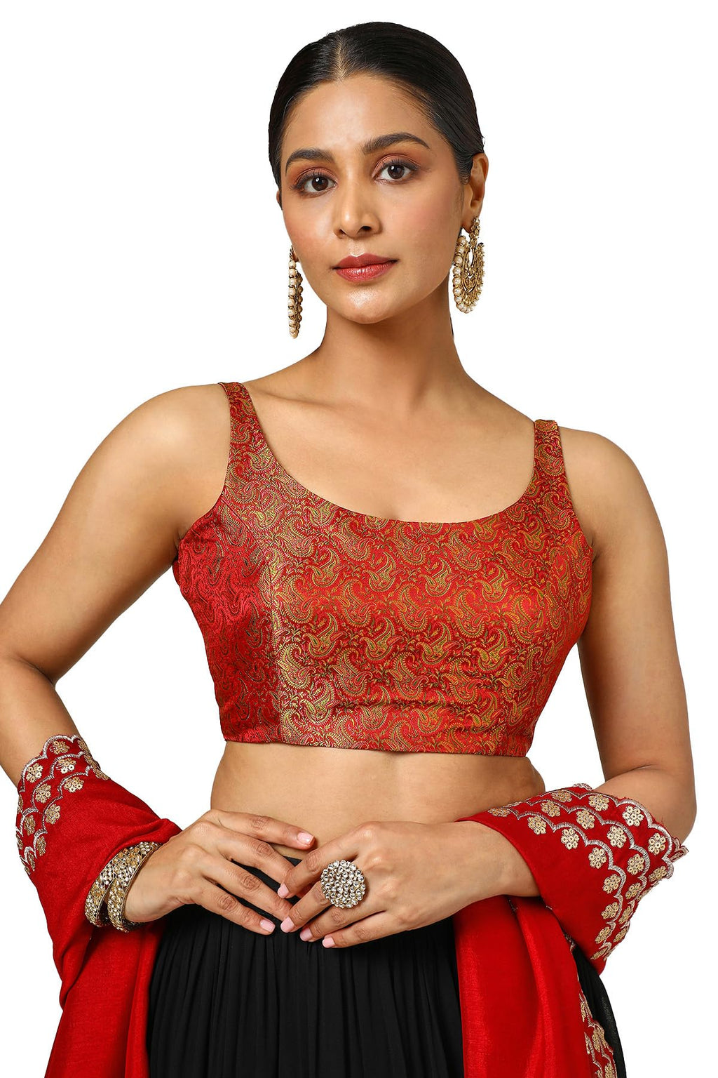 Soch Women Tussar Woven Designs Sleeveless Regular Fit Blouse