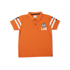 Pepe Jeans Boys Regular Fit Printed Polo T-Shirts Orange