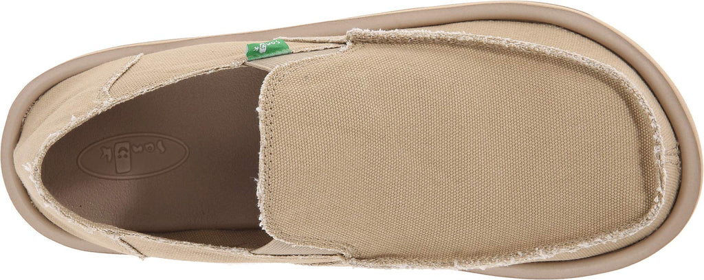 Sanuk mens Vagabond loafers shoes, Khaki, 13 US