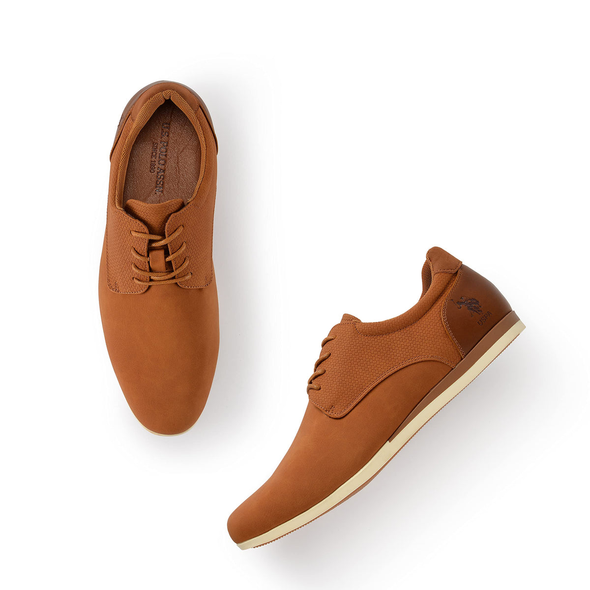 U.S. POLO ASSN. Mens Lucius 2.0 Tan Derby Lace Up9 UK (2FD21116K06) 9