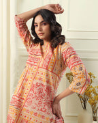 I Enterprise Women'S Cotton Tunic Knee-Length Dress (Y1_Inco-040_Multicolor5