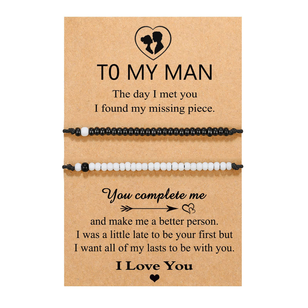 UNGENT THEM Father's Day Gifts for Husband from Wife Mens Birthday Gift Ideas Bracelet Anniversary I Love You Christmas Sweetest