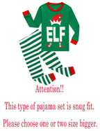 Family Feeling Baby Infant Holiday Christmas Elf 2022 Matching Family Long Sleeves Pajamas Set Green Size 18-24M
