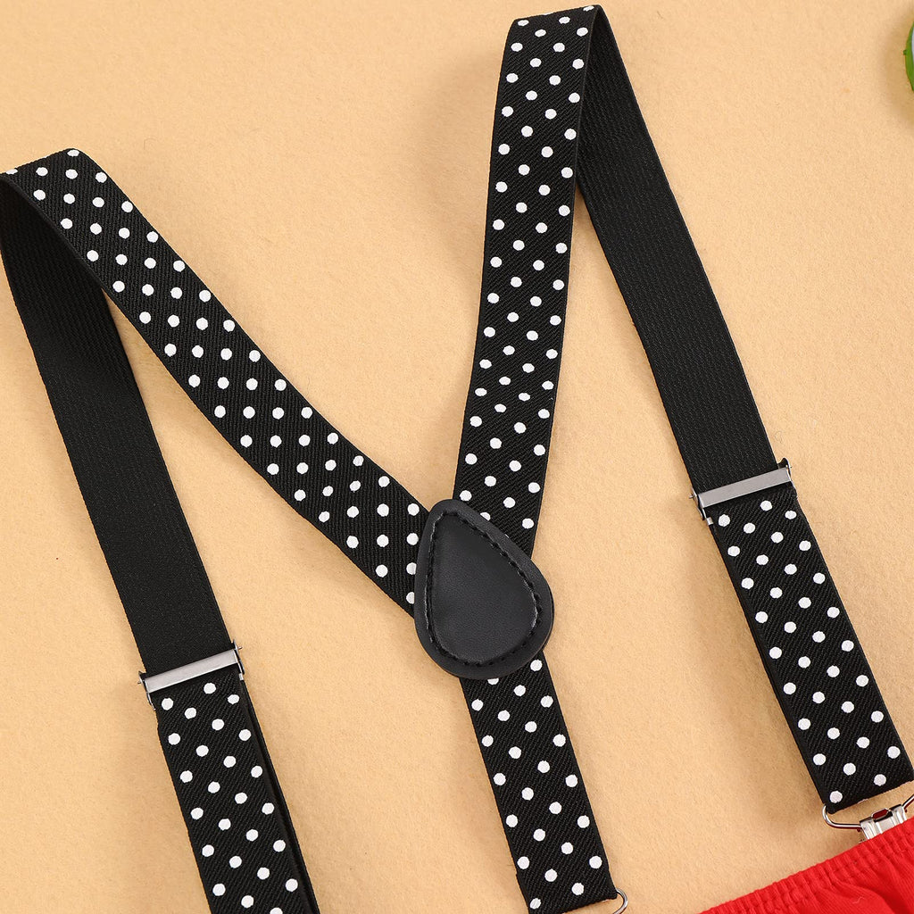 Gentleman Mouse 2nd Birthday Outfit Boys Cake Smash Photo Props for Toddler Kid Baby Romper Suspenders Shorts Bloomers Headband