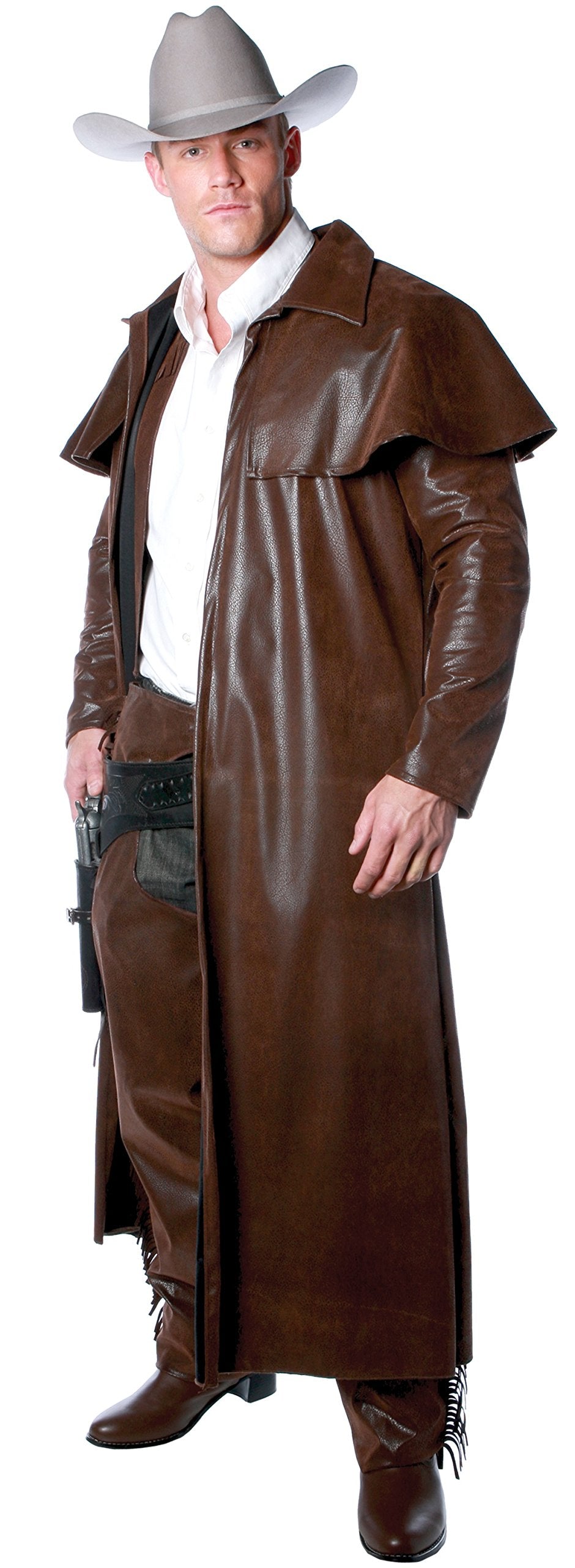Underwraps Costumes Men's Cowboy Costume - Duster Coat, Brown, XX-Large