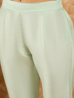 Ziyaa Art Women'S Green Poly Silk Kurta And Pant Set