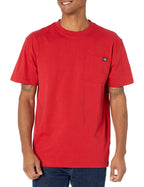 Dickies Men's Heavyweight Crew Neck Short Sleeve Tee Big, English Red, X-Large Tall