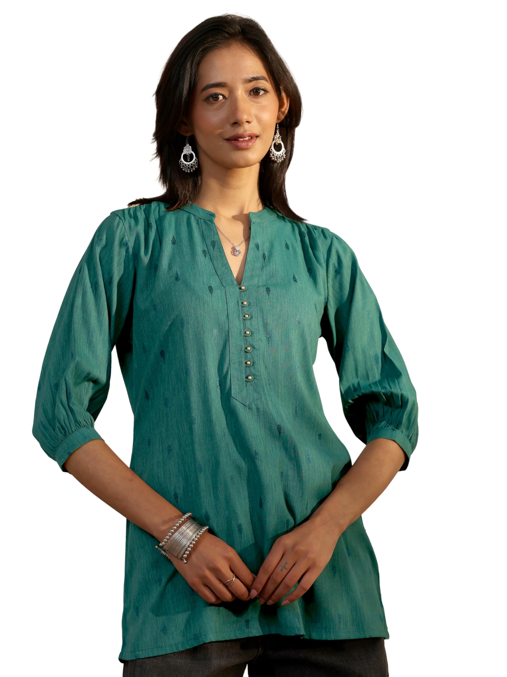 Libas Woven Design Viscose Rayon Straight Kurtis (29958S)
