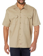 Dickies mens Short-sleeve Work Shirt, Desert Sand, X-Large Tall
