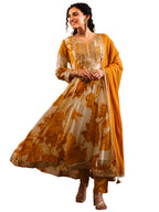 Libas Art Printed Georgette Anarkali Kurta Set for Women (49919AS)