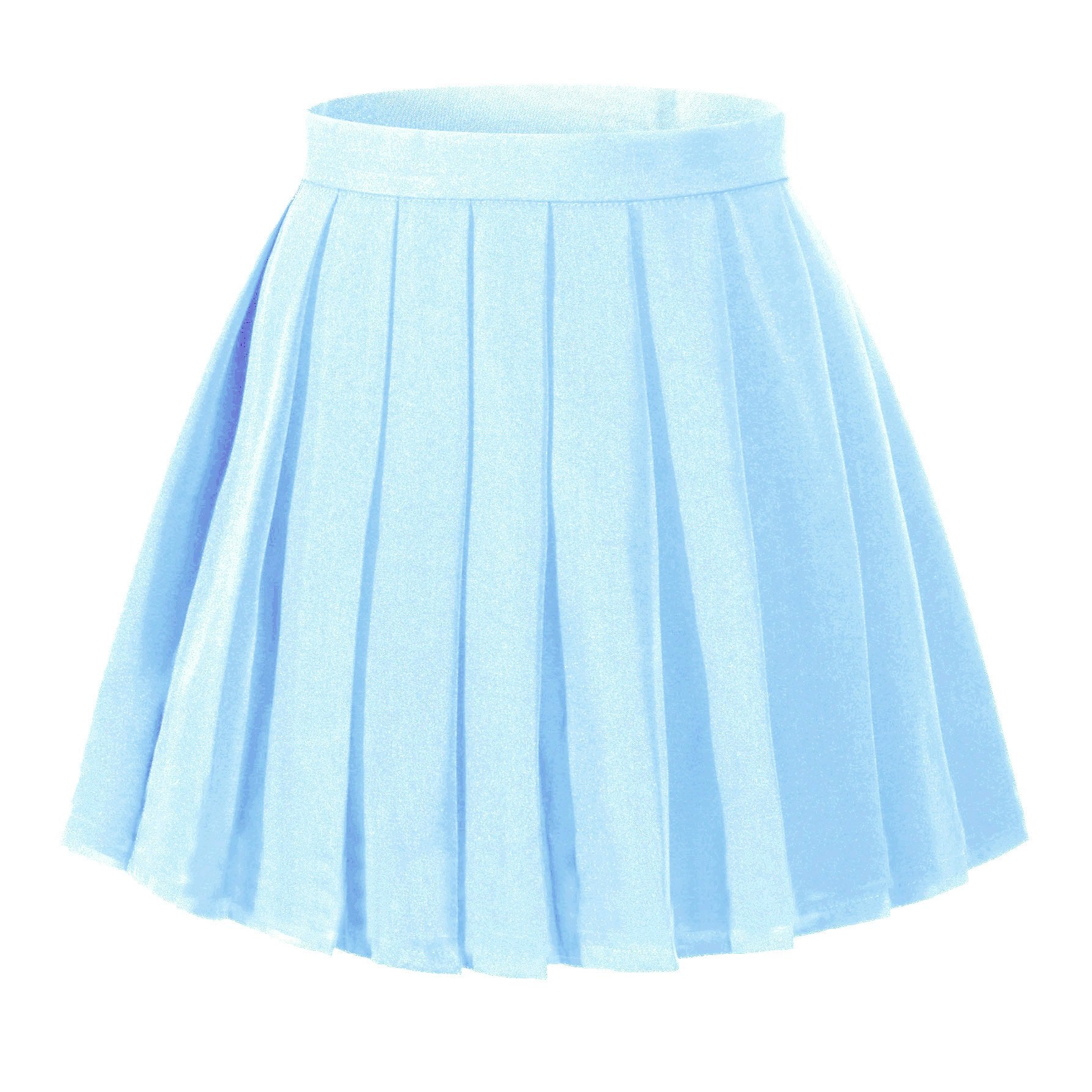Beautifulfashionlife Girl's Dress up Cosplay Costumes High Waist School SkirtS,Light Blue