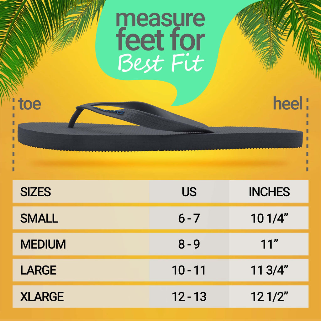 Shower Shoez Men's Non-Slip Shower Gym Pool Dorm Water Sandals Flip Flops (Blue, numeric_12)