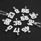 MIMITLTY Personalized Jersey Number Necklaces for Mens,Athletes Stainless Steel Sport Number Pendant Chain for Boys Baseball/Bas