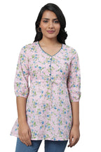 Aurelia Women'S Cotton Floral Regular Kurti (23Fea30358-507159_Pink