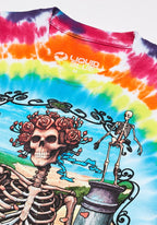 Liquid Blue Men's Standard Grateful Dead Rainbow Bertha Tie Dye Short Sleeve T-Shirt, Multi, 2XL