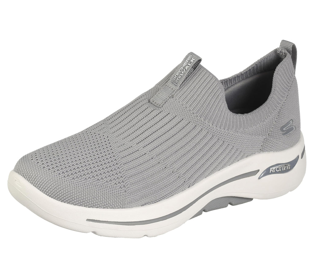 Skechers Women's Go Walk Arch Fit Iconic Sneaker, Grey, 9.5