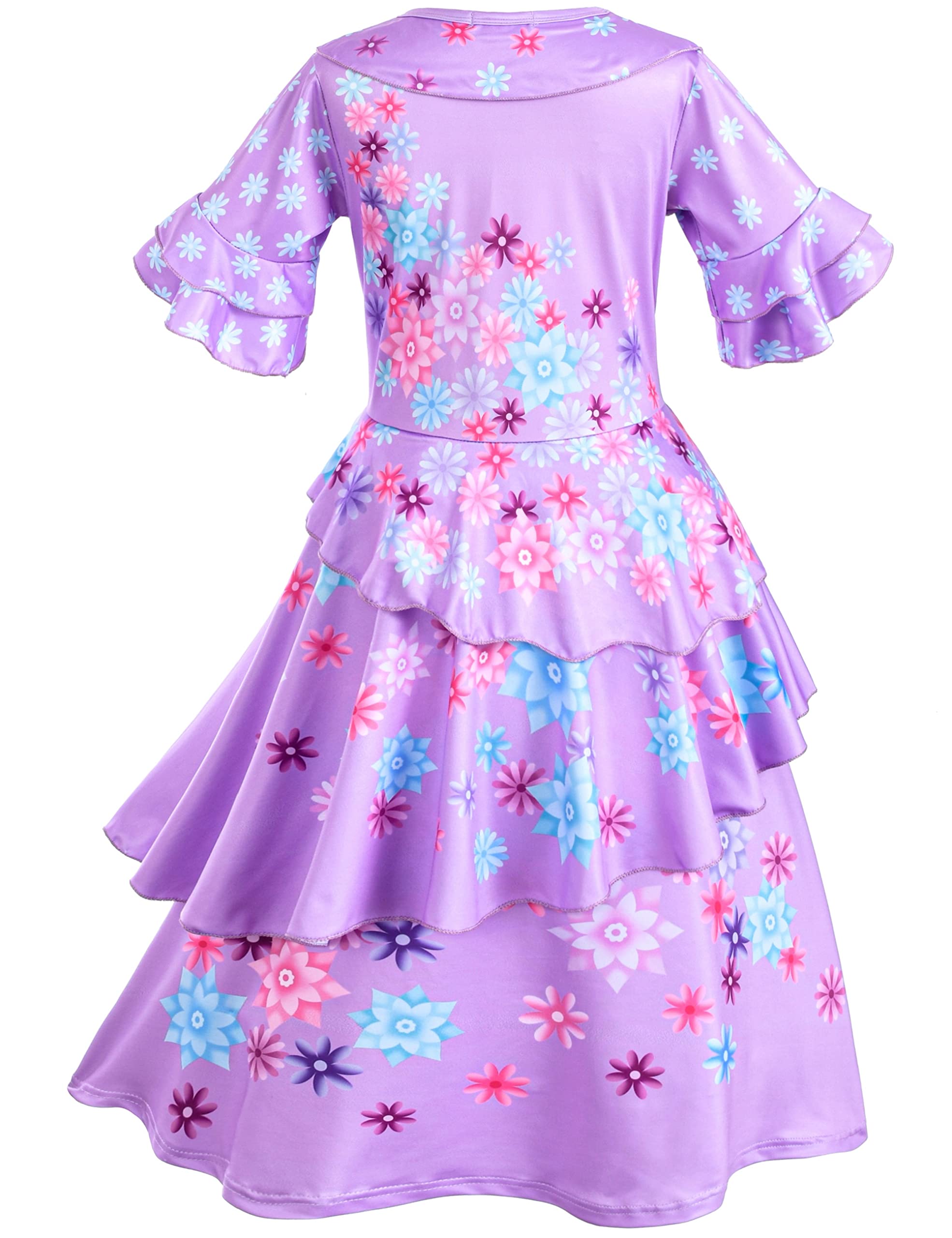 Kaisebile Princess Costume Dress for Girls Birthday Halloween Party Dress Up with Bag,Leis Necklace Headband