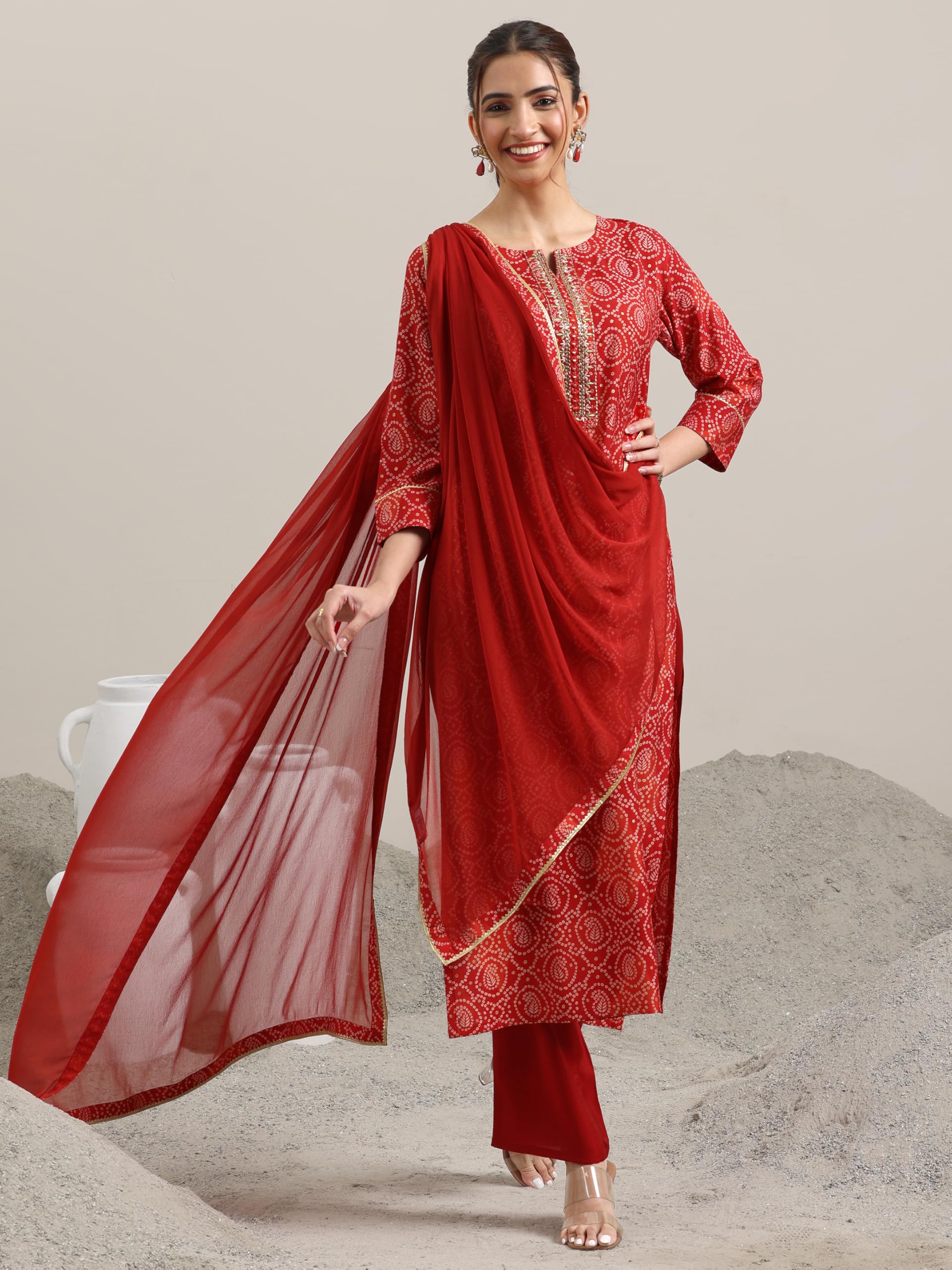 Libas WomenS Viscose Rayon Kurta Set (400269I