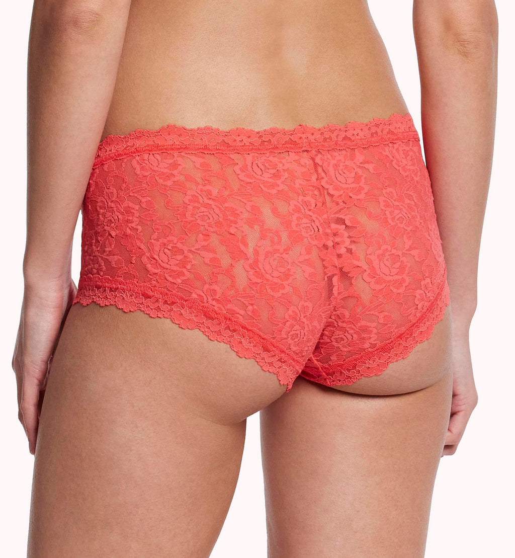hanky panky Signature Lace Boyshort (4812P),Large,Hibiscus Bloom