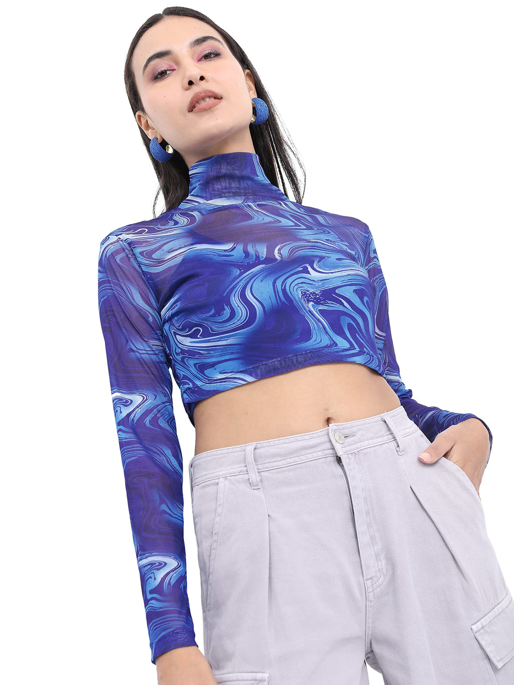 Ketch Polyester WomenS Regular Fit Fashion Vest (Khtp000054_Blue, Small