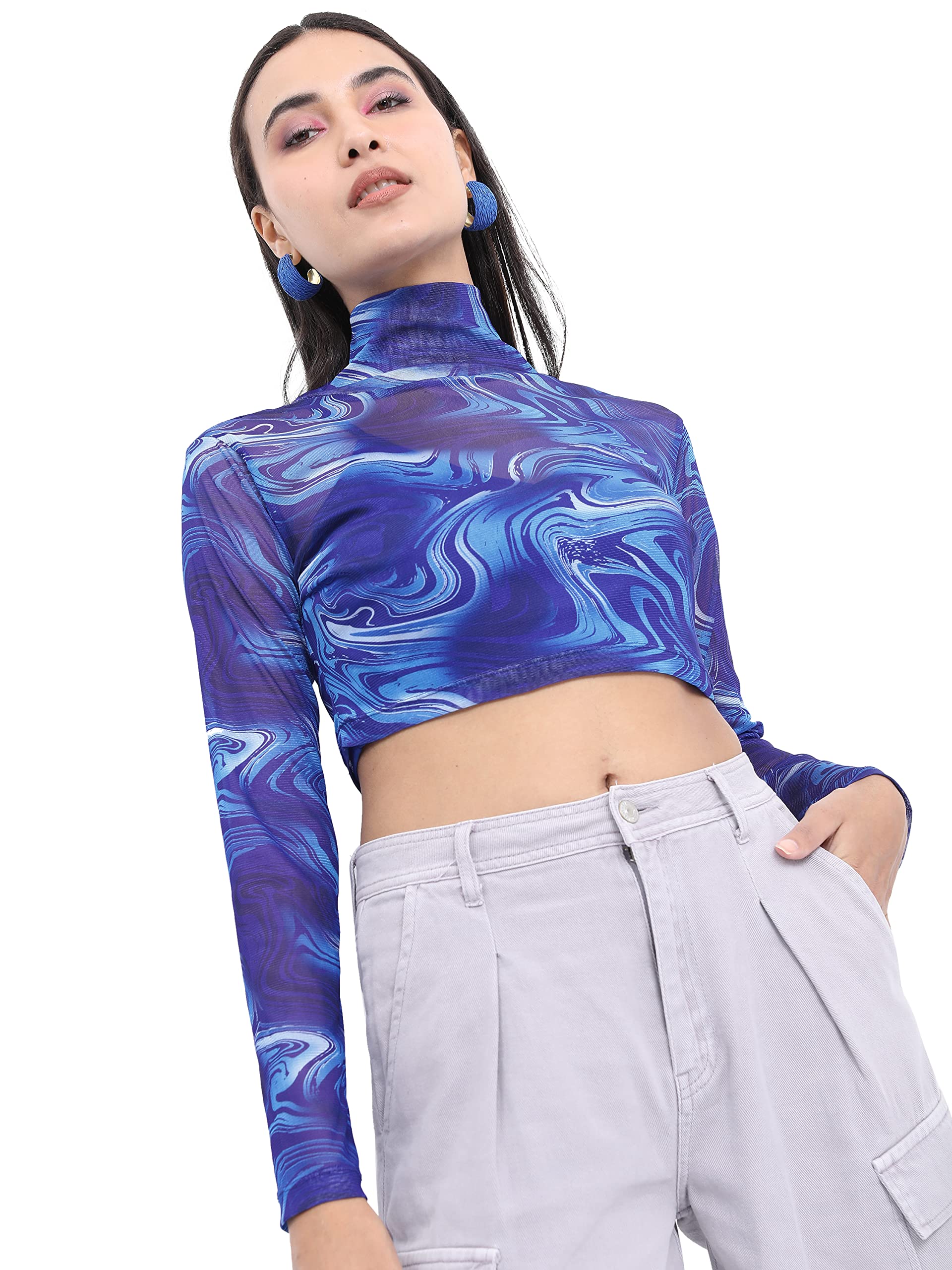 Ketch WomenS Polyester Regular Fit Fashion Vest (Khtp000054_Blue,Medium