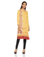 Aurelia Women'S Straight Winter Kurta (17Auk13303-62643_Yellow_S)