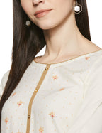 Aurelia Women'S Straight Kurta (18Aua10180-100238_Offwhite_Medium)