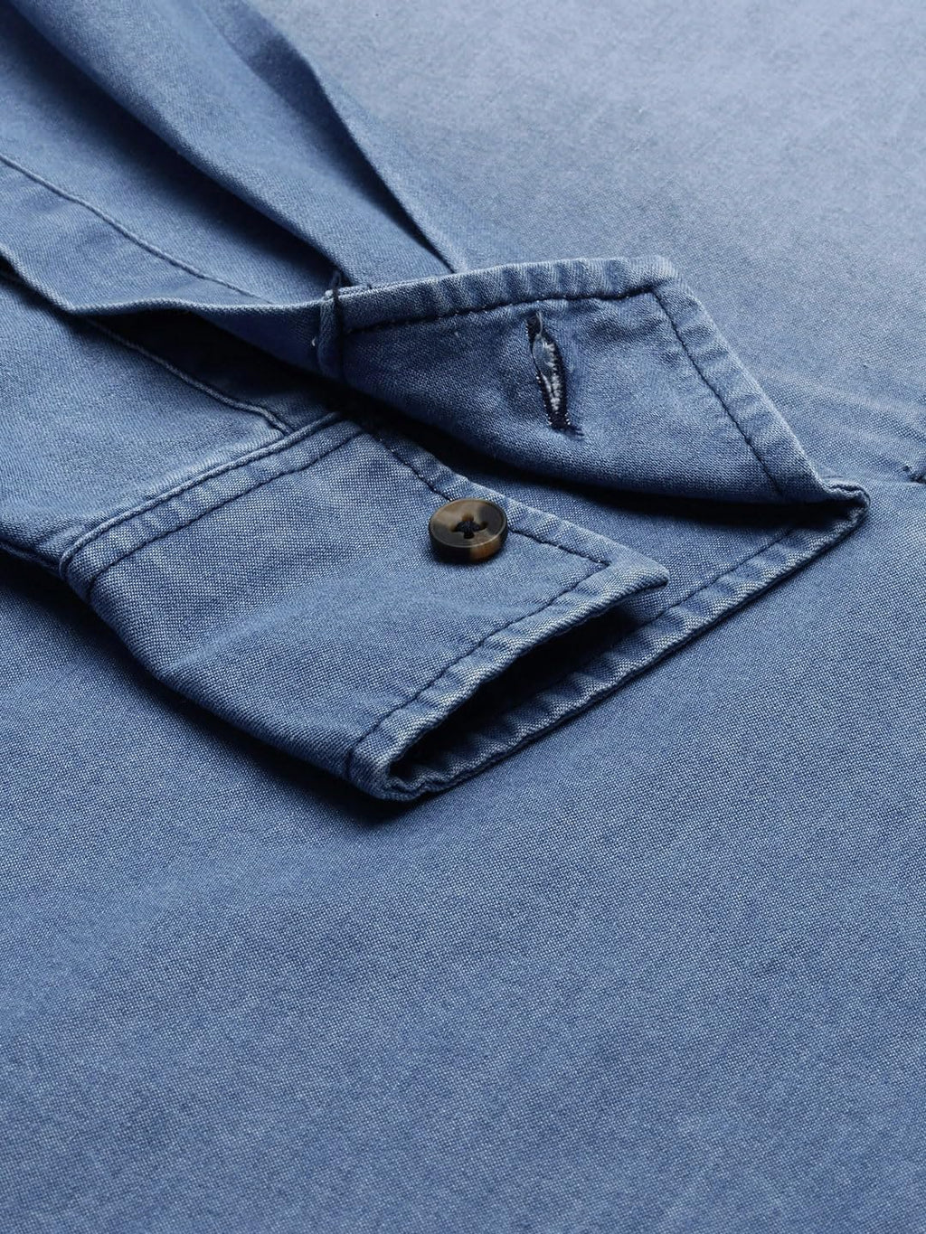 The Indian Garage Co Men'S Polycotton Slim Fit Kurta (0321-Dbmsk01L29-03_Blue)