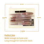 Koolmox Bulk Cosmetic Bags, 20pcs Multipurpose Makeup Bag with Zipper, Canvas Pencil Bag, Bulk Plain Beige Canvas Bag for Travel