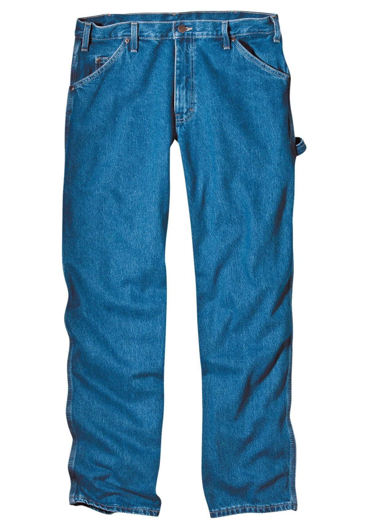 Dickies Men's Relaxed Fit Carpenter Jean, Stone Washed Indigo Blue, 30W x 34L