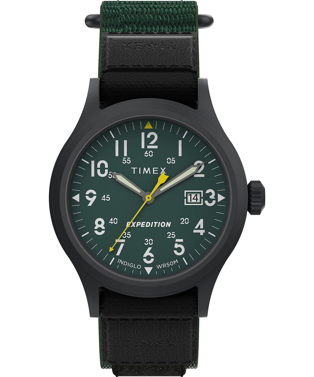 Timex Men's Expedition Scout 40mm Watch - Green Fastwrap Green Dial IP Black Case