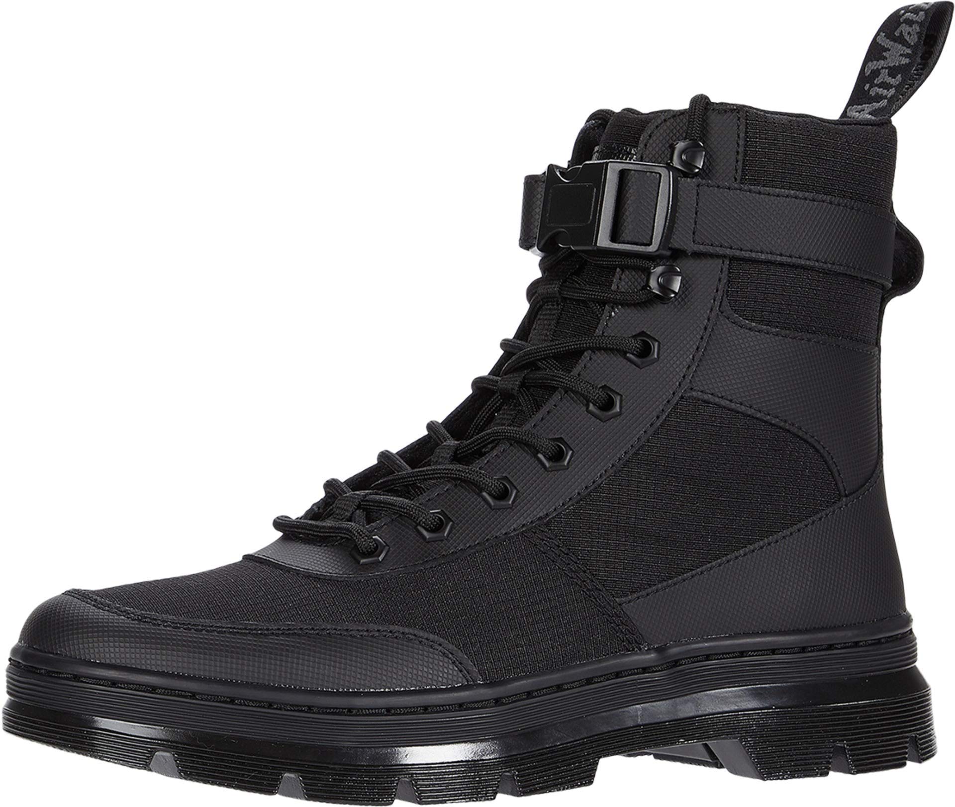 Dr. Martens womens Lace Fashion Boot, Black Element & Black Poly Rip Stop, 6 Women 5 Men US