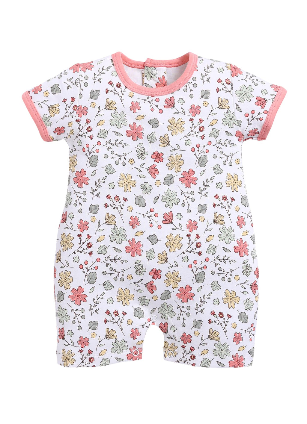 BabyGo Baby Half Sleeve Rompers 100% Cotton Rompers for New Born Baby Girls|Daily Suits for Baby Girls| 3X6M|TEAL|Onesies| Infan