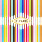 ISUSSER 15 Pairs 45 Flat Coloured Athletic Shoe Laces for Sneakers Skate Shoes Boots and Sport Shoes