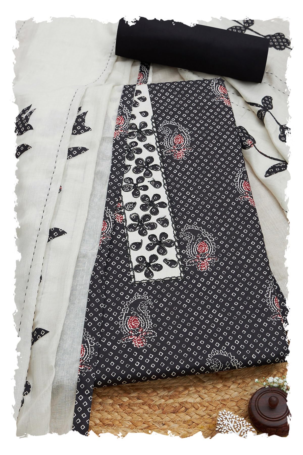 Soch Women Cotton Paisley Print Unstitch Dress Material