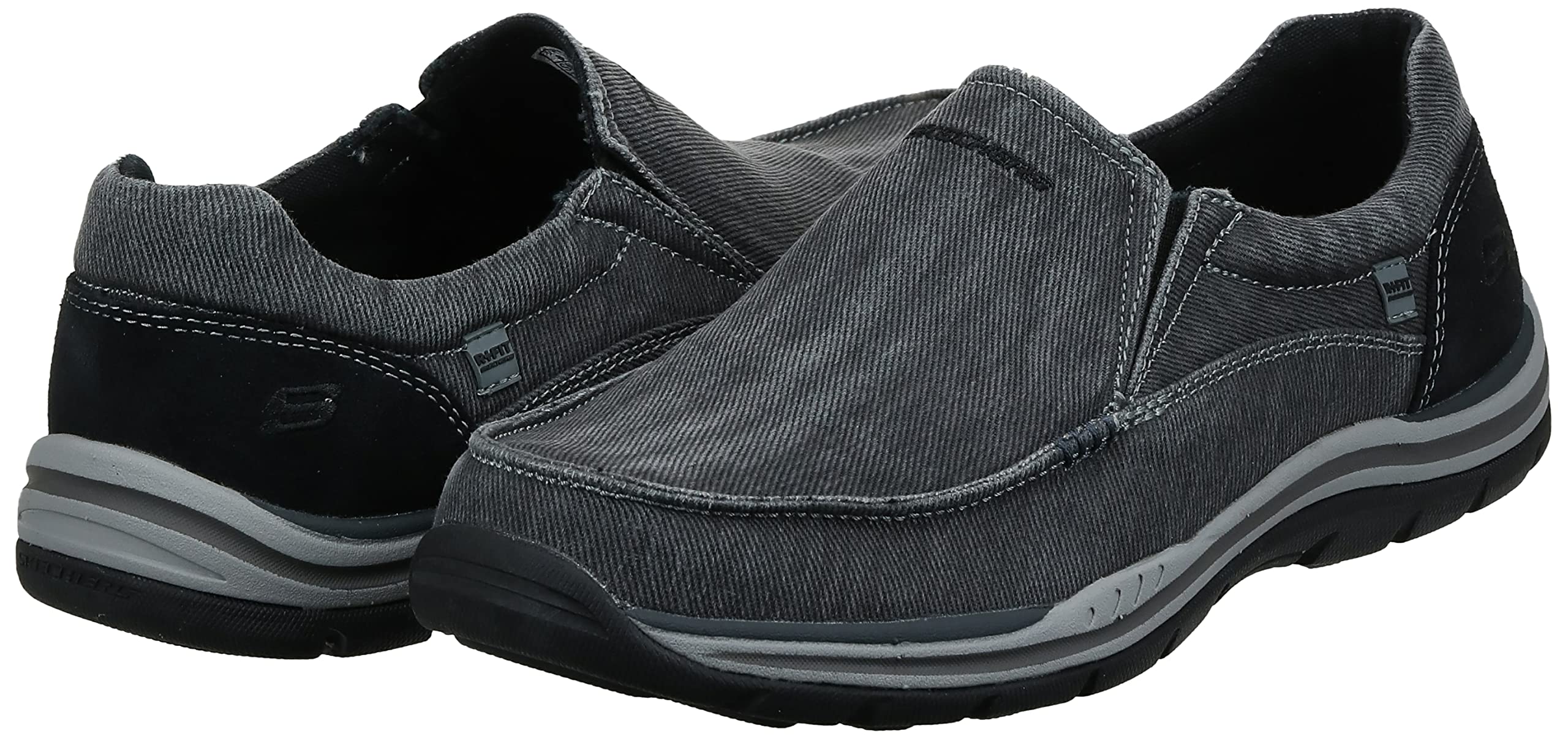 Skechers Men's Expected Avillo Moccasin, Black, 10.5 EW